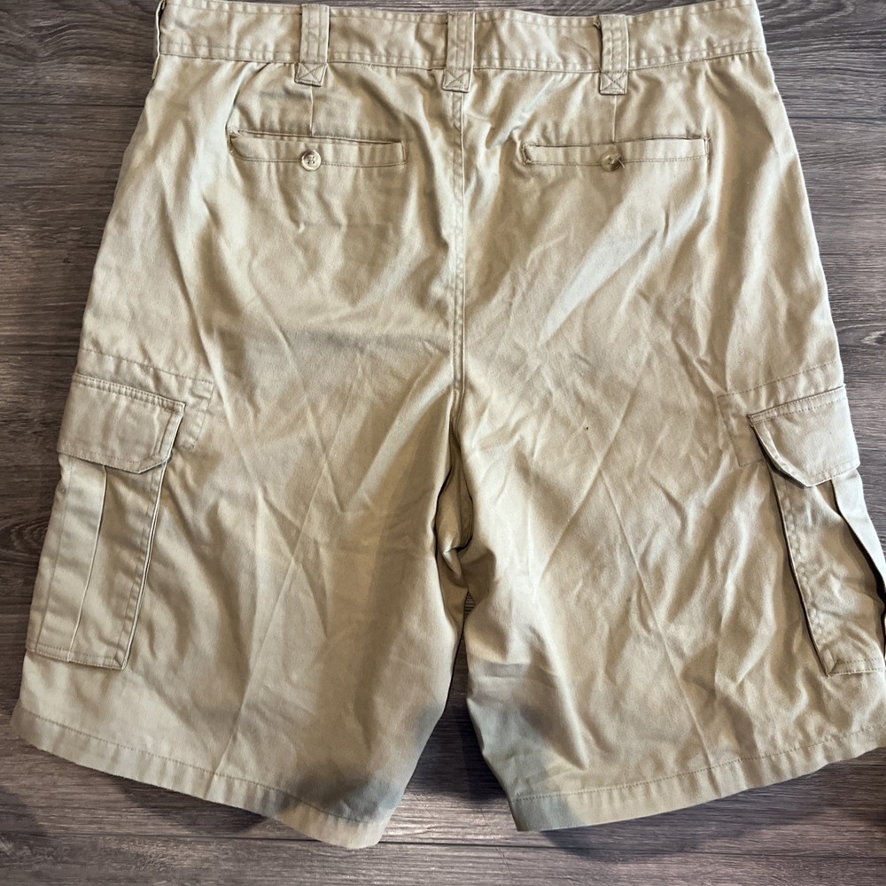 Banana Jack Mens Cargo Shorts Size 38 Khaki Tan Cotton Blend Multi Pocket Twill - Picture 4 of 4